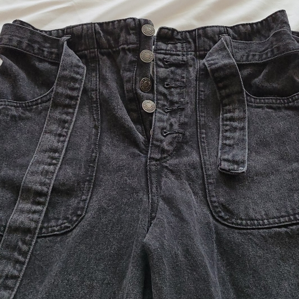 Black button down with belt